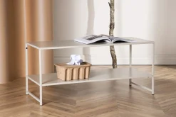 Fjôrd Bijzettafel Staal Staal Beige 102x43cm