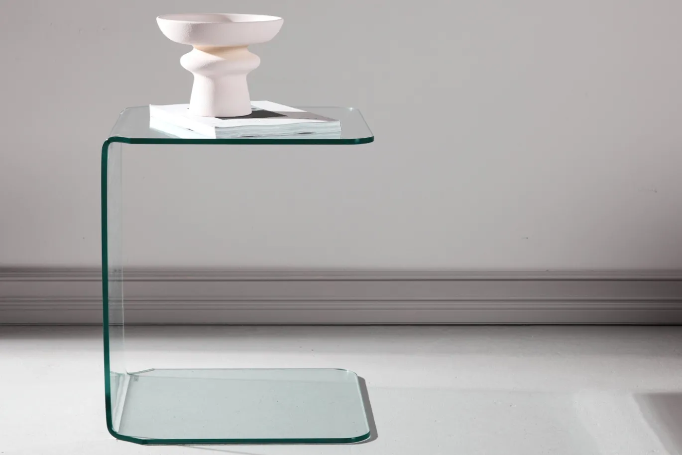 Fjôrd Bijzettafel Telemark Glas Helder 45cm