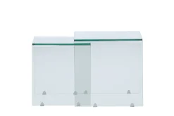 Fjôrd Bijzettafel Telemark Set van 2 Glas Helder