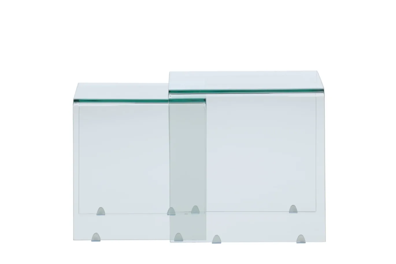 Fjôrd Bijzettafel Telemark Set van 2 Glas Helder