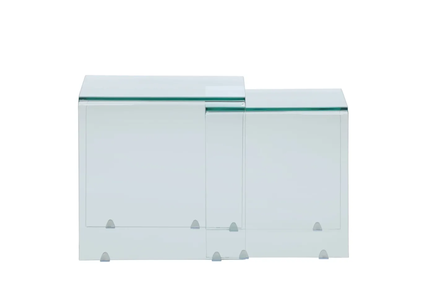 Fjôrd Bijzettafel Telemark Set van 2 Glas Helder