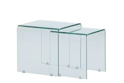 Fjôrd Bijzettafel Telemark Set van 2 Glas Helder