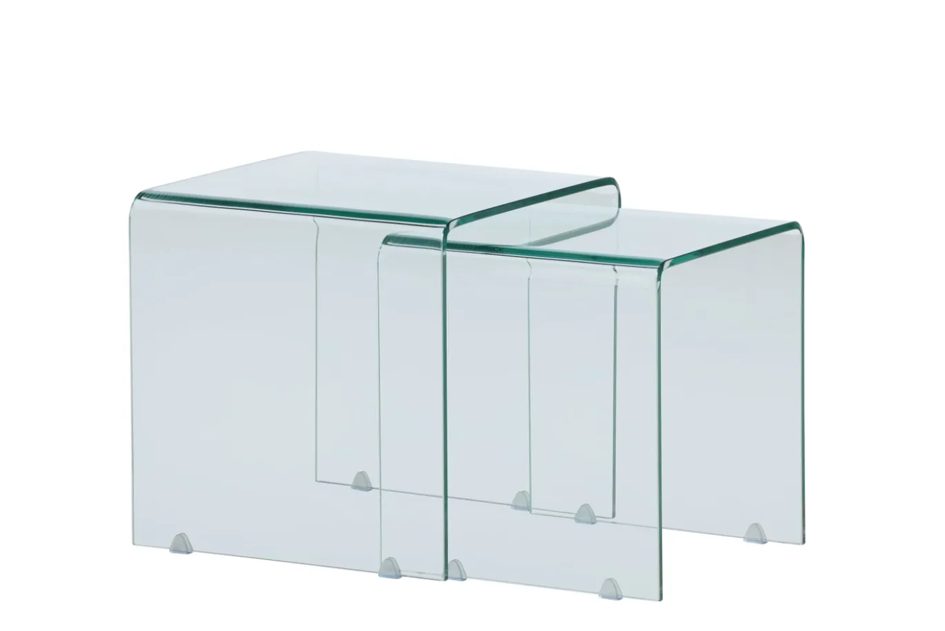 Fjôrd Bijzettafel Telemark Set van 2 Glas Helder