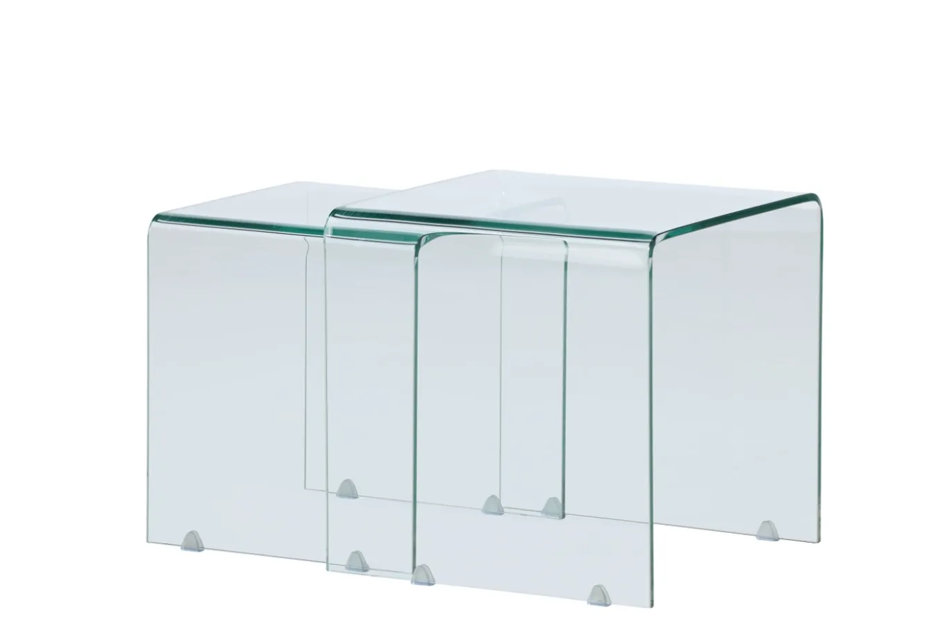 Fjôrd Bijzettafel Telemark Set van 2 Glas Helder