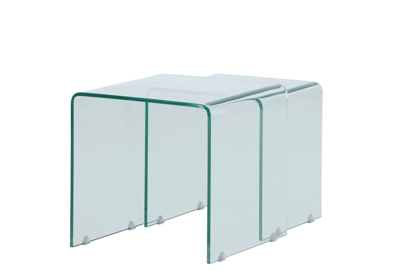 Fjôrd Bijzettafel Telemark Set van 2 Glas Helder