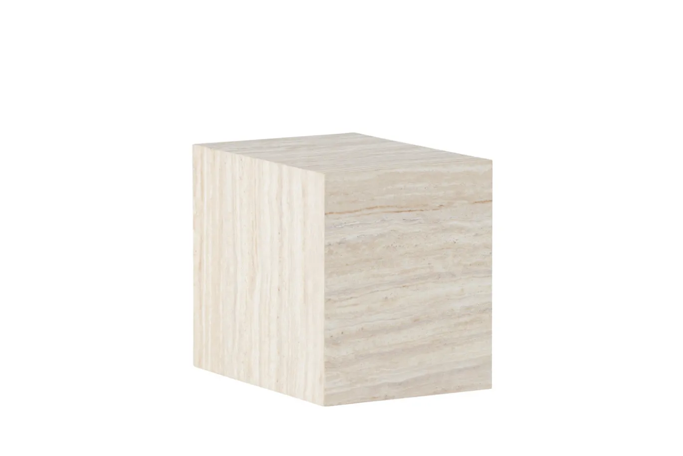 Fjôrd Bijzettafel York Beige Travertinlook 35x25cm