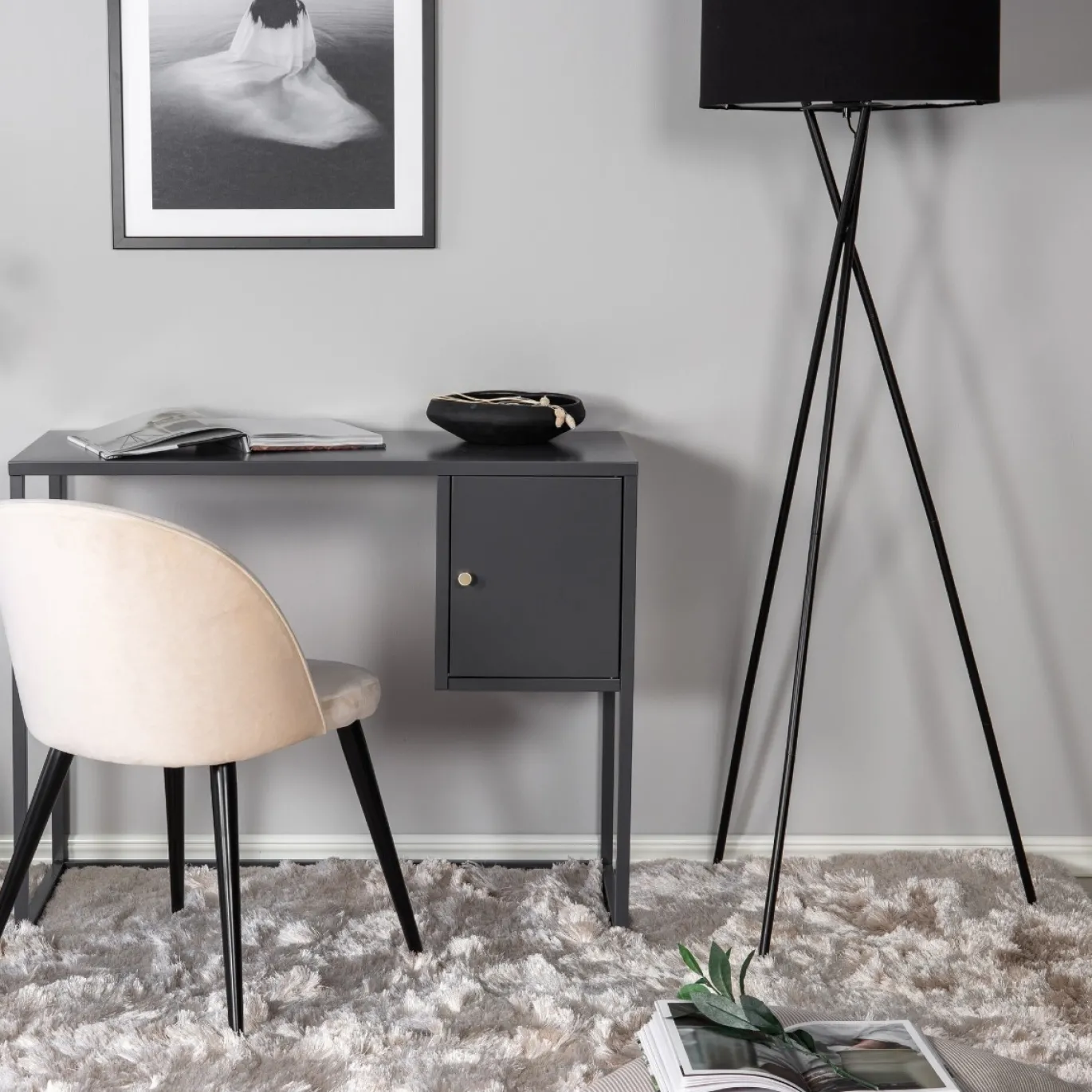 Fjôrd Bureau Bakal Lichtgrijs 95x45cm
