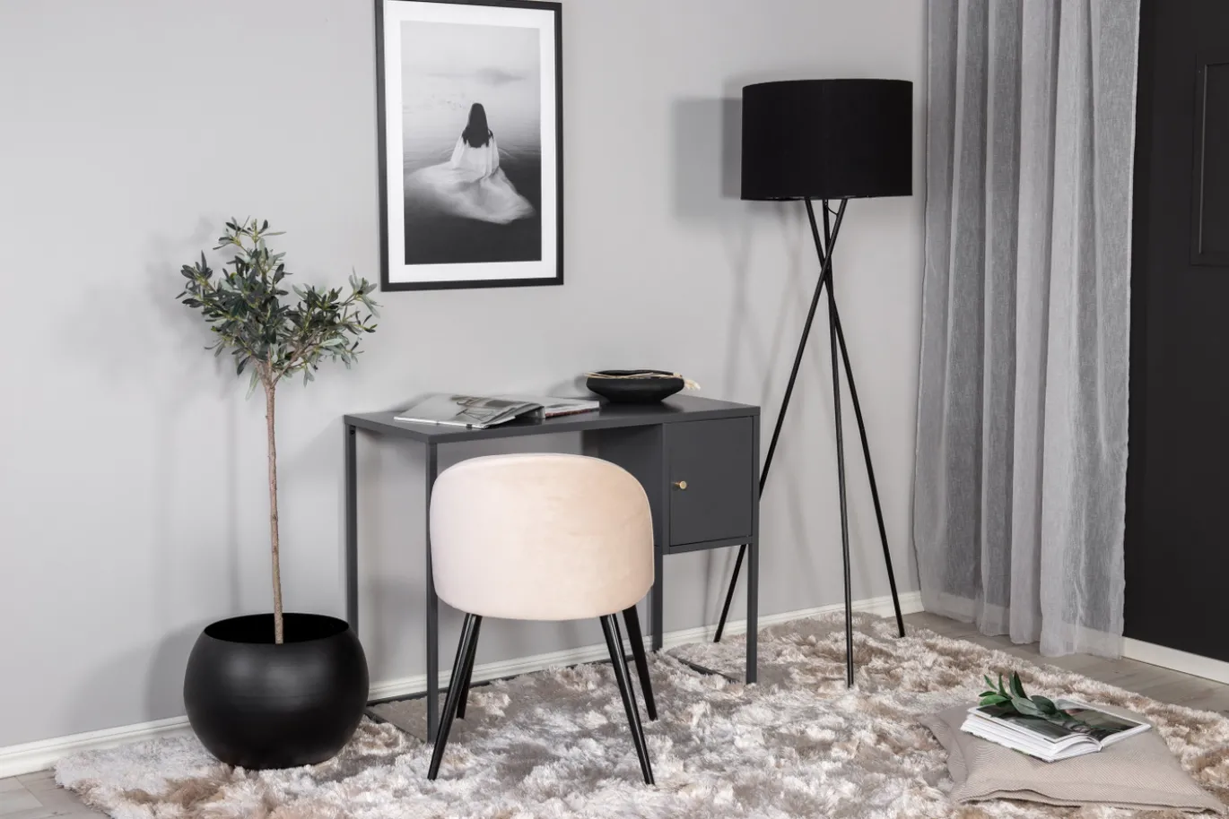 Fjôrd Bureau Bakal Lichtgrijs 95x45cm