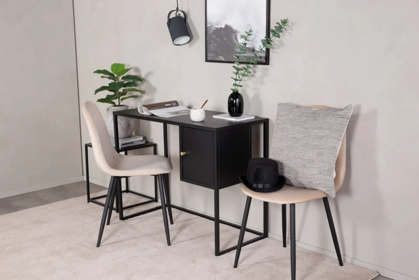 Fjôrd Bureau Bakal Zwart 95x45cm