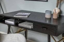 Fjôrd Bureau Gold Zwart 110cm