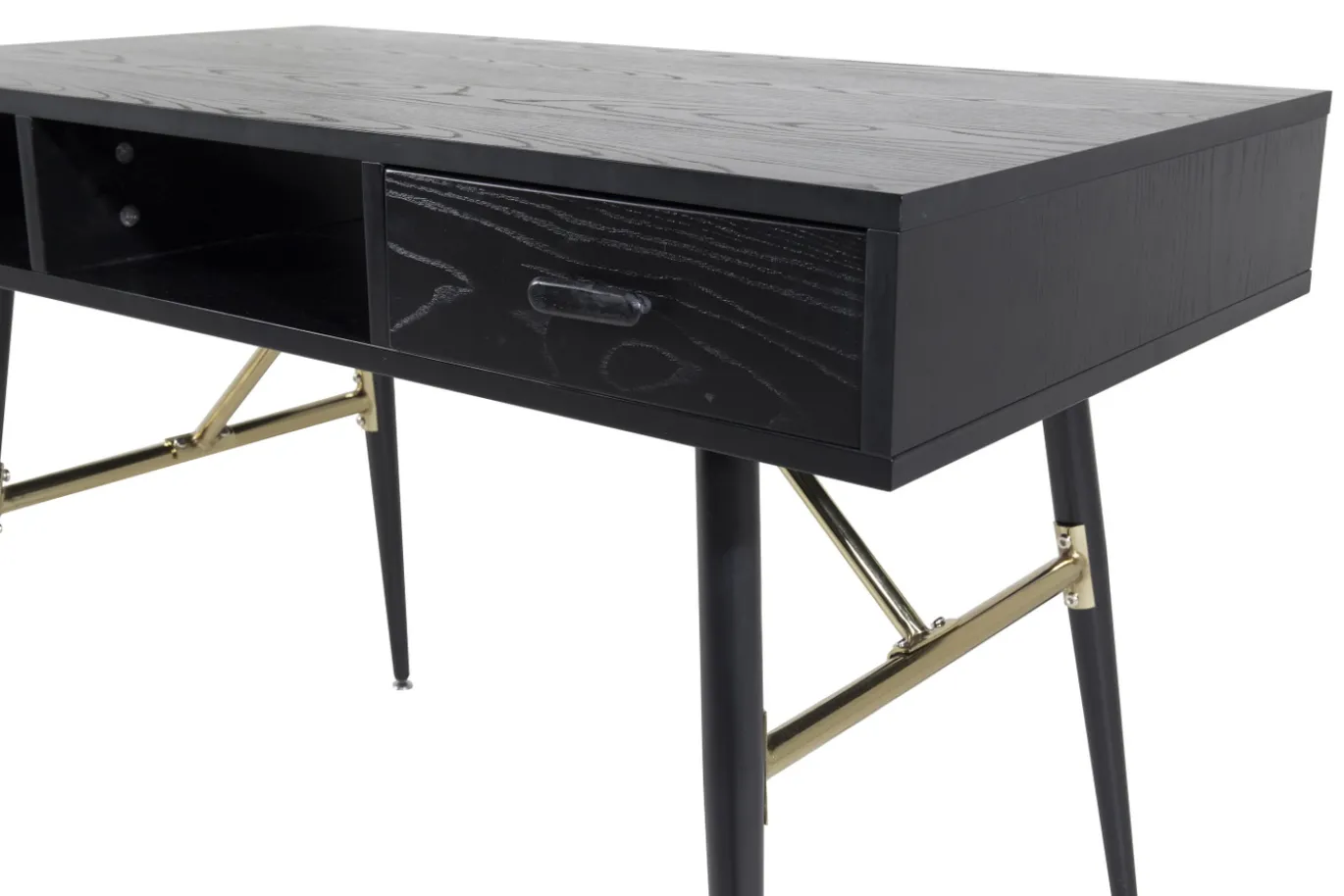 Fjôrd Bureau Gold Zwart 110cm