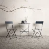 Fjôrd Caféset Marseille Staal Bistro Set Donkergrijs