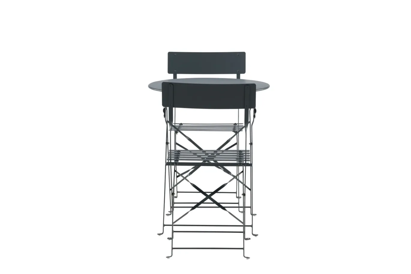 Fjôrd Caféset Marseille Staal Bistro Set Donkergrijs