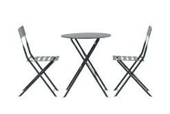 Fjôrd Caféset Marseille Staal Bistro Set Donkergrijs