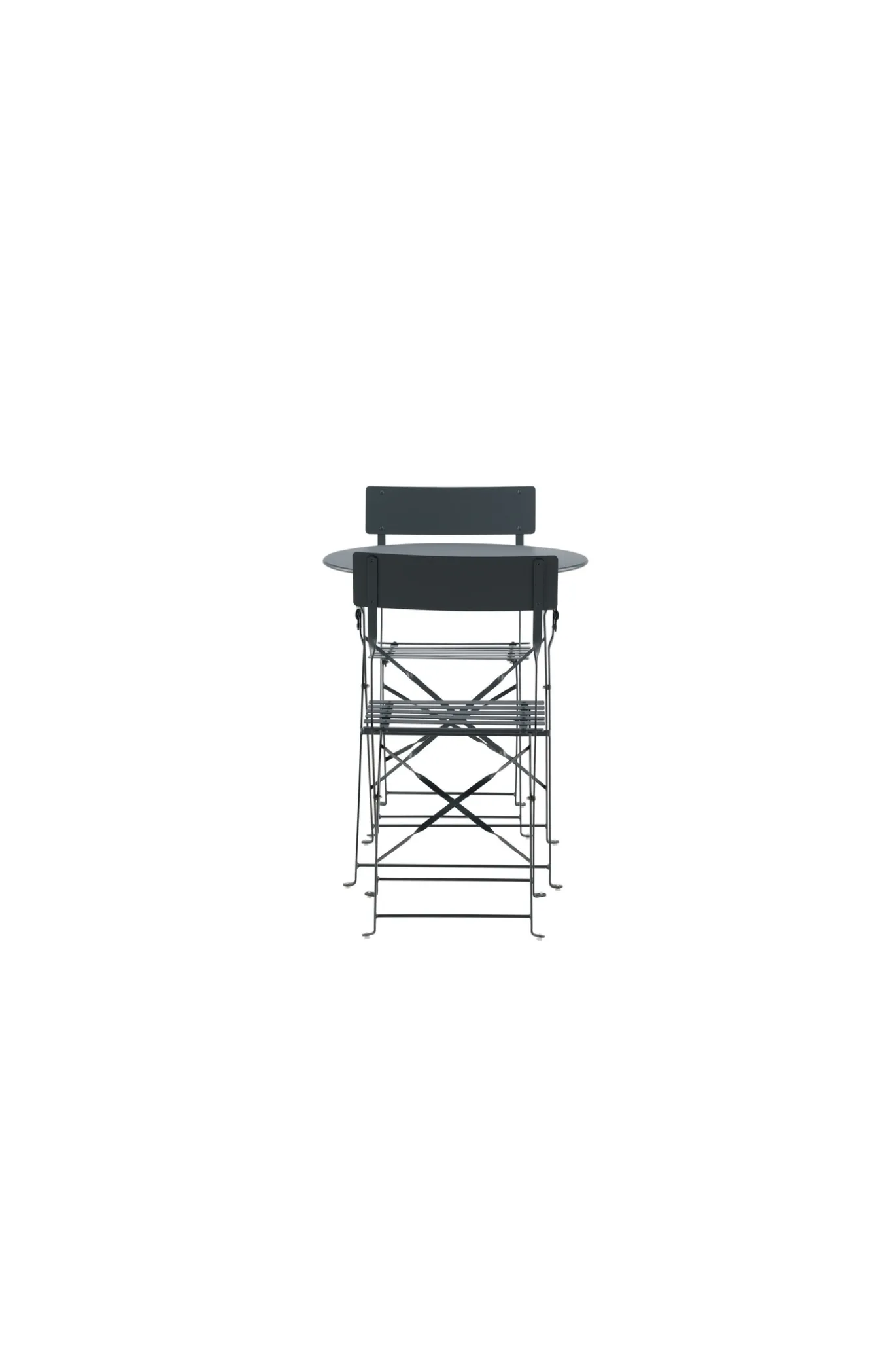 Fjôrd Caféset Marseille Staal Bistro Set Donkergrijs
