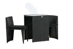 Fjôrd Caféset Savanna Zwart Wicker