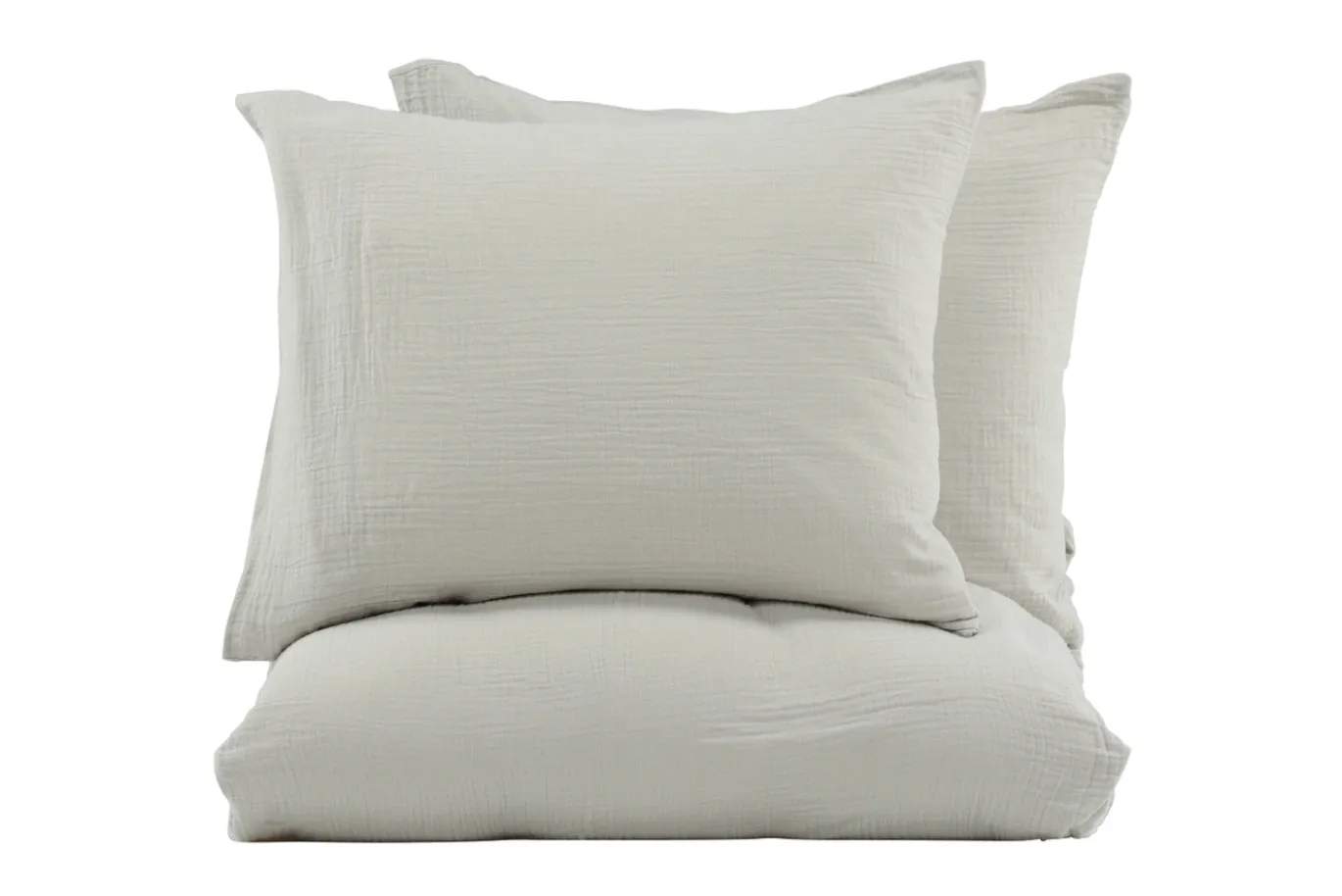 Fjôrd Dekbedovertrek Mila Set Katoen Gauze Lichtgrijs 240x220cm