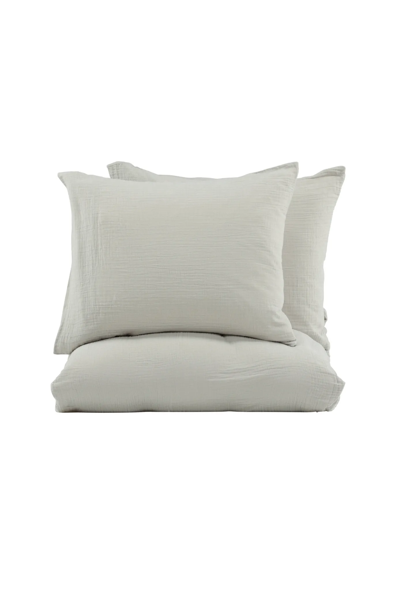 Fjôrd Dekbedovertrek Mila Set Katoen Gauze Lichtgrijs 240x220cm
