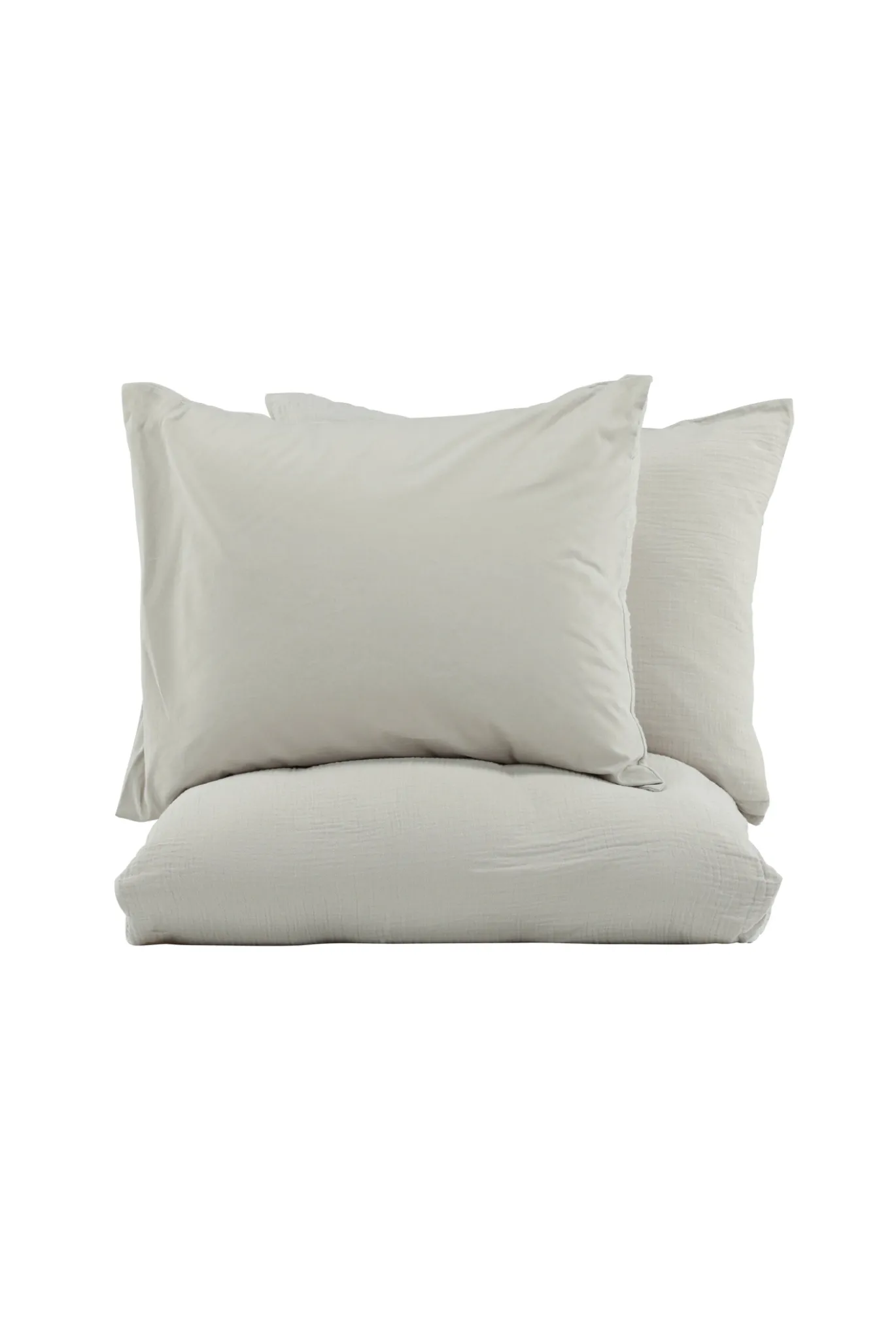 Fjôrd Dekbedovertrek Mila Set Katoen Gauze Lichtgrijs 240x220cm