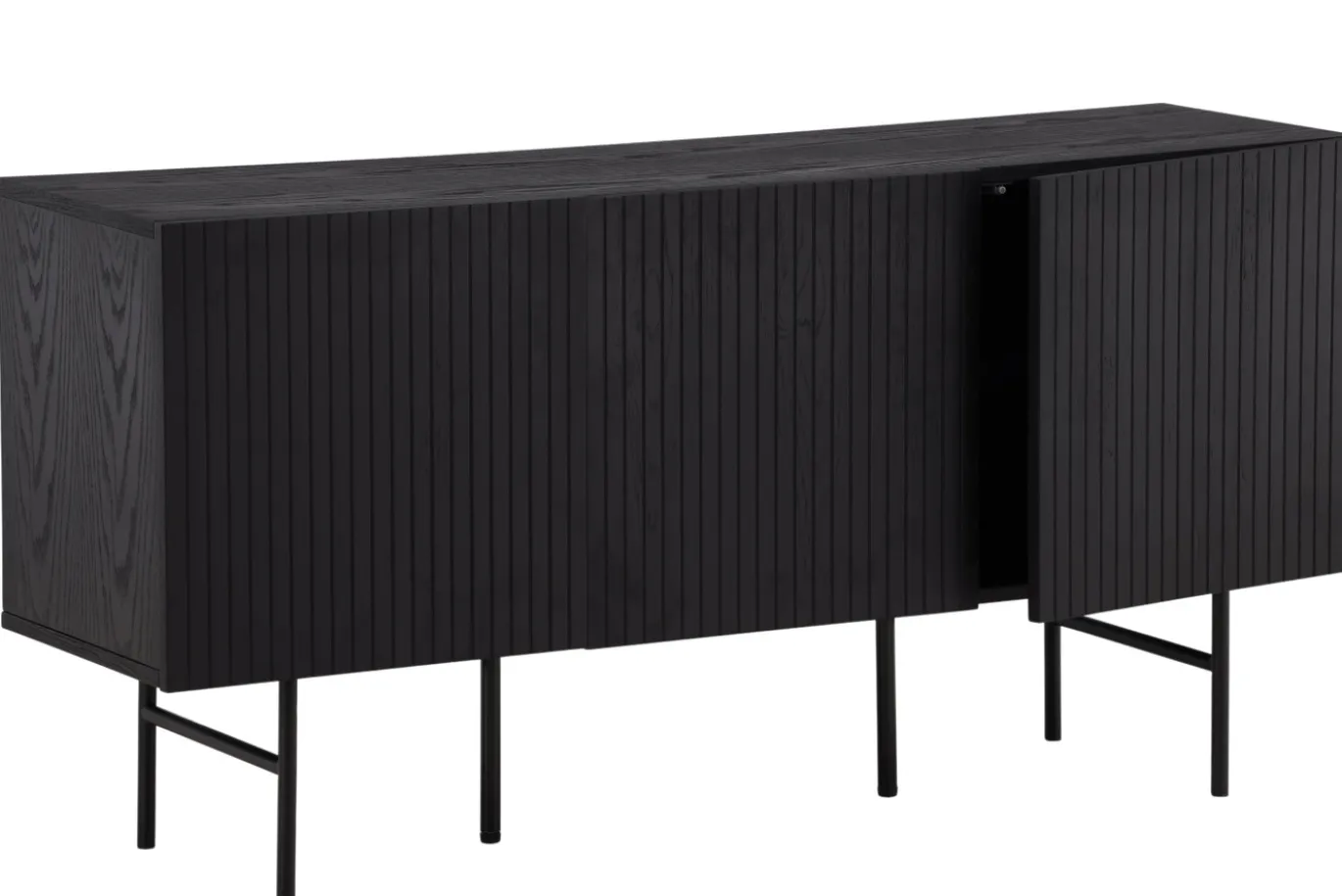 Fjôrd Dressoir Björkön Zwart Eiken Fineer