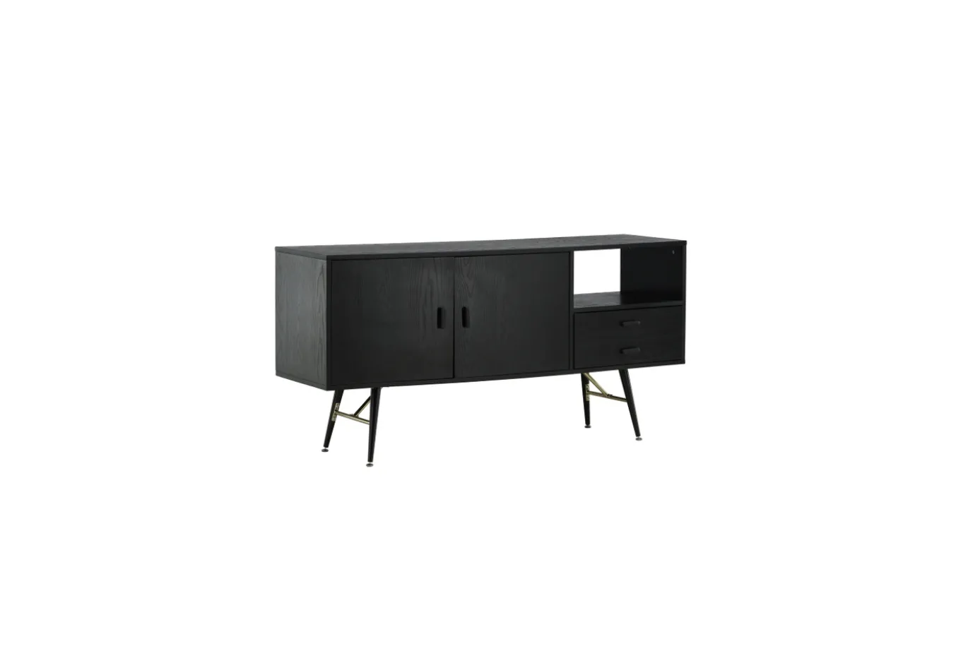 Fjôrd Dressoir Gold Zwart Fineer Brass