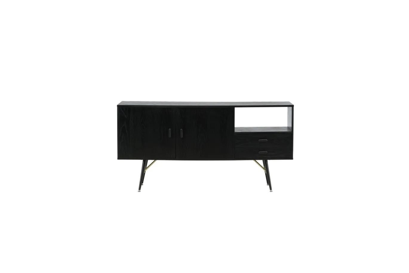 Fjôrd Dressoir Gold Zwart Fineer Brass