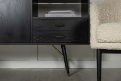Fjôrd Dressoir Gold Zwart Fineer Brass