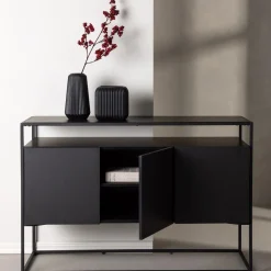 Fjôrd Dressoir Kingsport Zwart Smoked Mdf