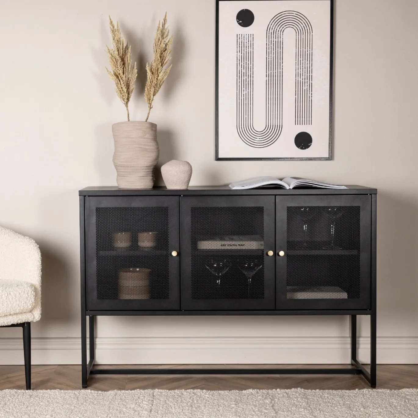 Fjôrd Dressoir Malla Zwart