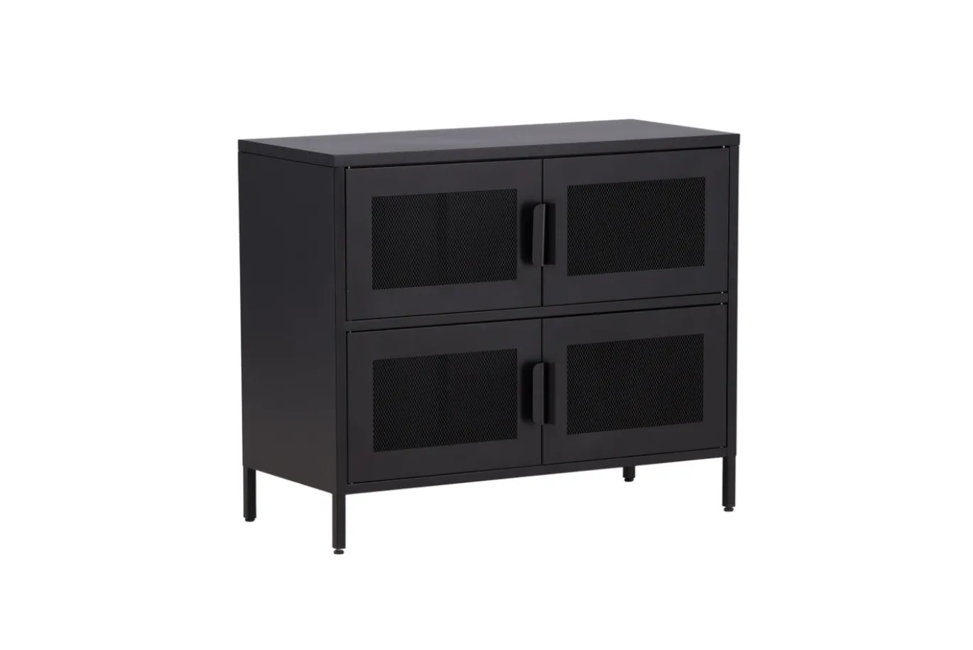 Fjôrd Dressoir Nett Zwart Metaal 90cm