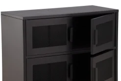 Fjôrd Dressoir Nett Zwart Metaal 90cm