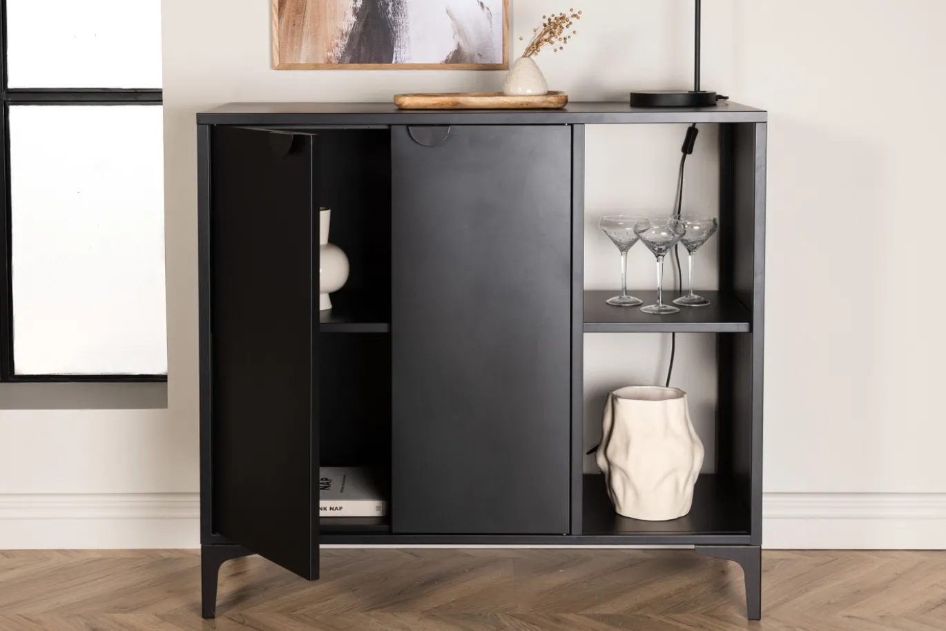 Fjôrd Dressoir Piring Zwart