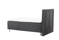 Fjôrd Eenpersoonsbed Mesa 120x200cm Mat Zilver/Donkergrijs