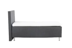 Fjôrd Eenpersoonsbed Mesa 120x200cm Mat Zilver/Donkergrijs