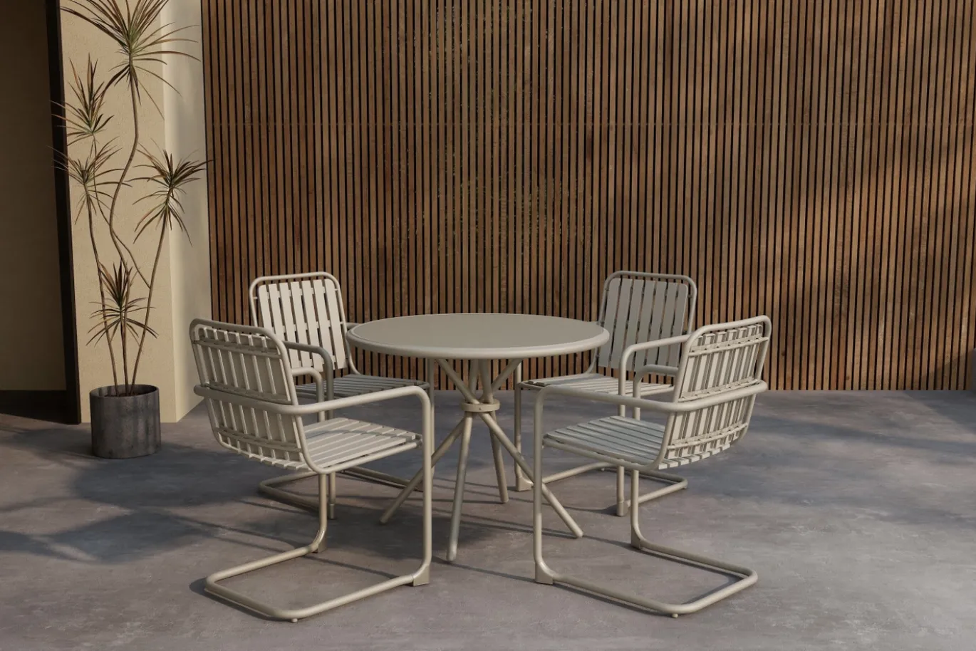Fjôrd Eetkamerset Chios Beige