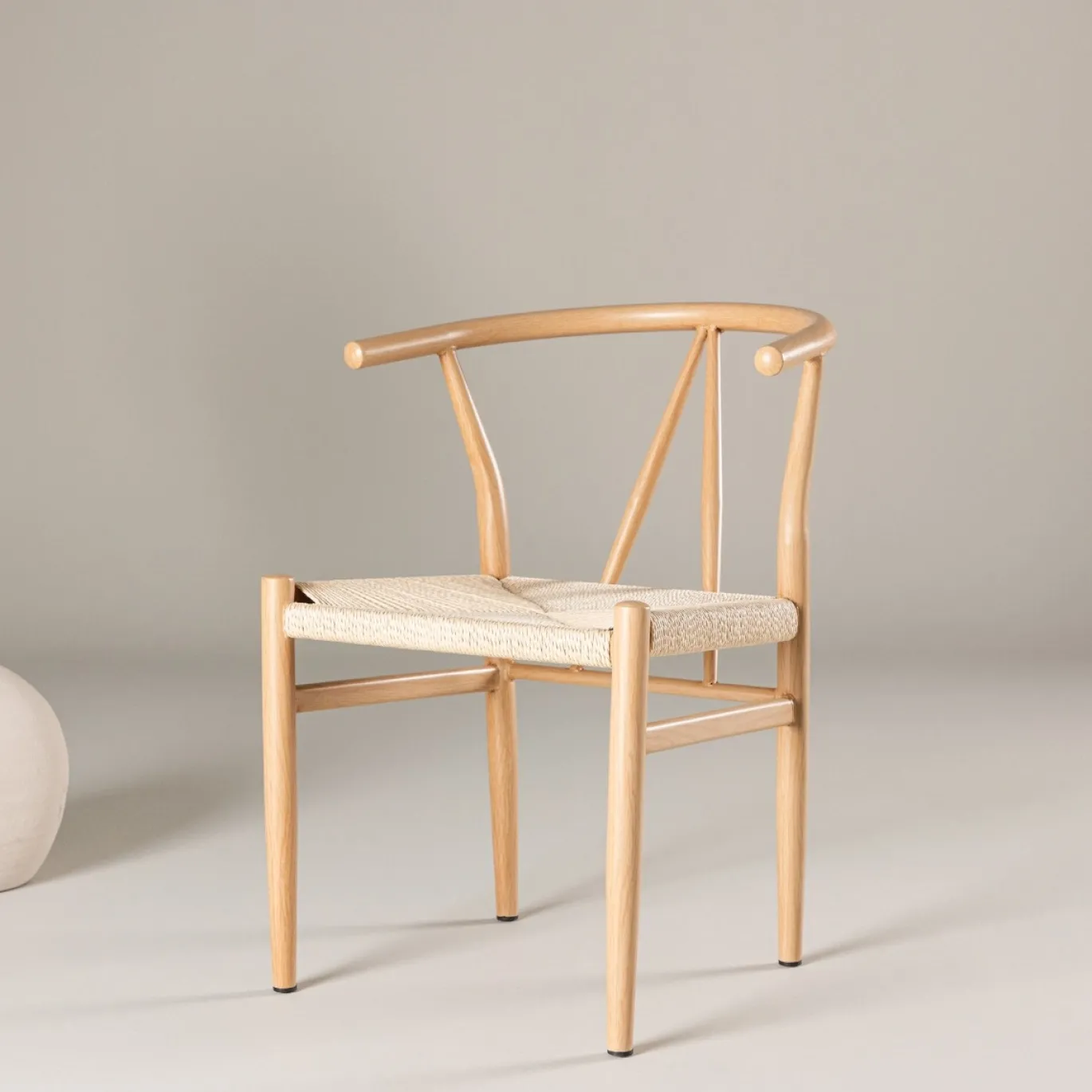 Fjôrd Eetkamerstoel Alfons Naturel/Beige Touw