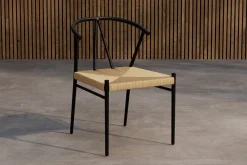 Fjôrd Eetkamerstoel Alfons Staal Zwart/Naturel