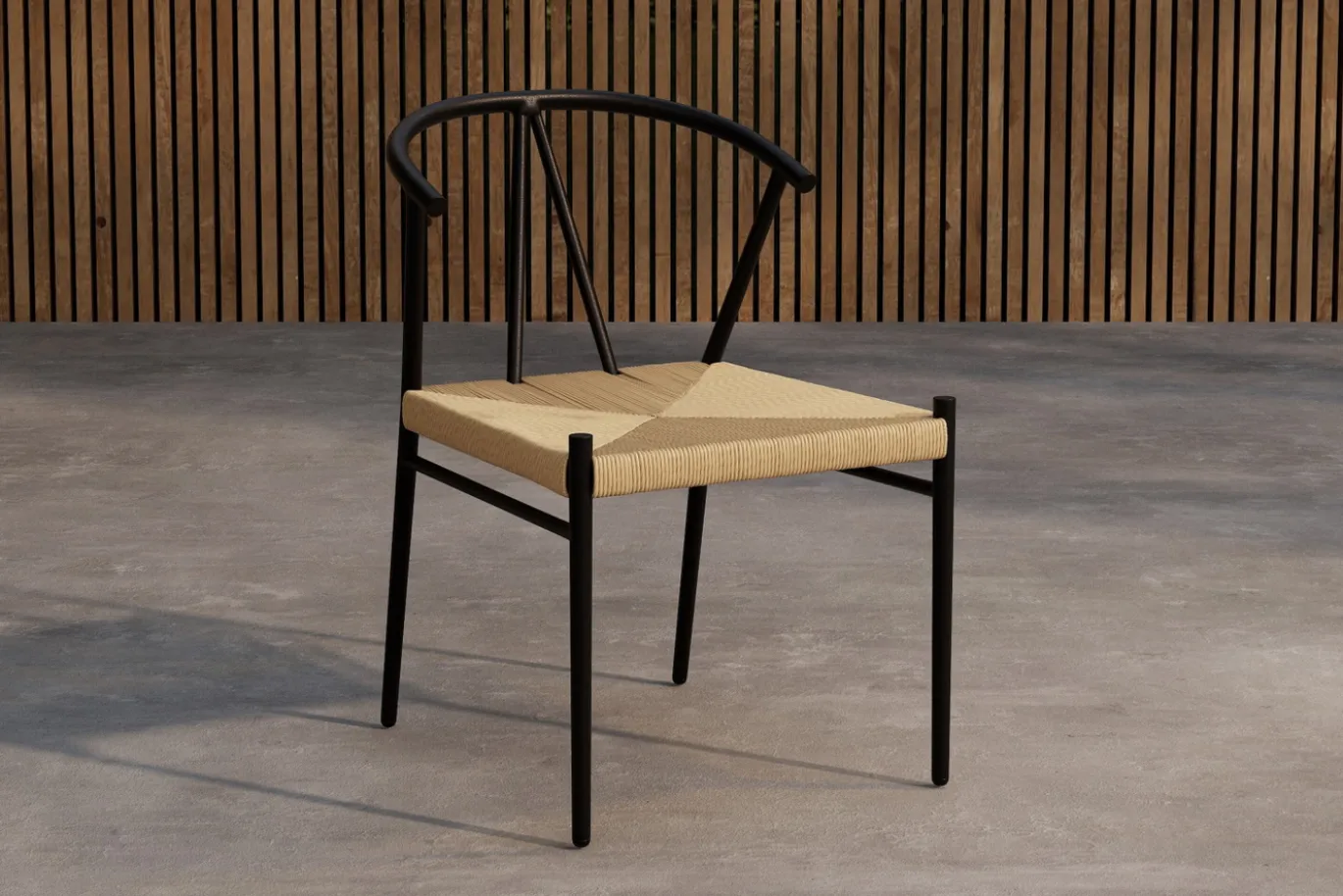 Fjôrd Eetkamerstoel Alfons Staal Zwart/Naturel