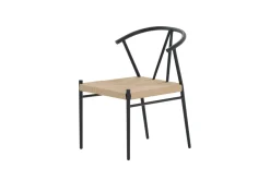 Fjôrd Eetkamerstoel Alfons Staal Zwart/Naturel