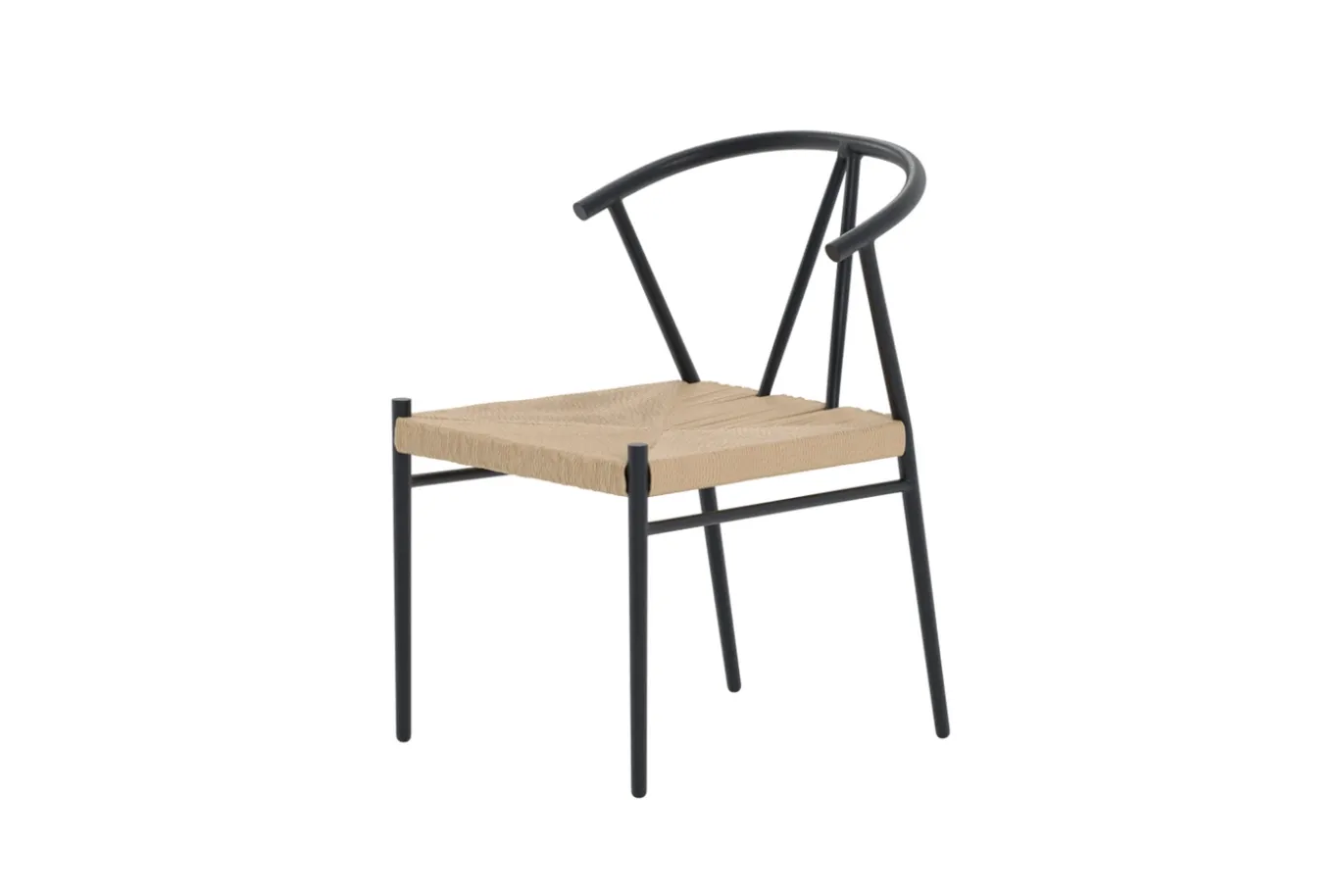 Fjôrd Eetkamerstoel Alfons Staal Zwart/Naturel