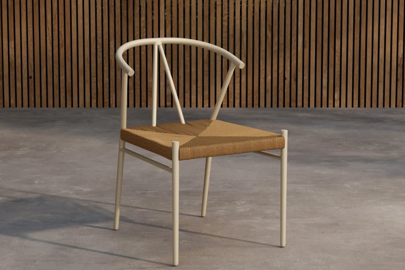 Fjôrd Eetkamerstoel Alfons Staal Beige