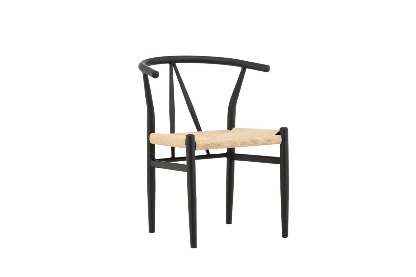 Fjôrd Eetkamerstoel Alfons Zwart/Beige Touw