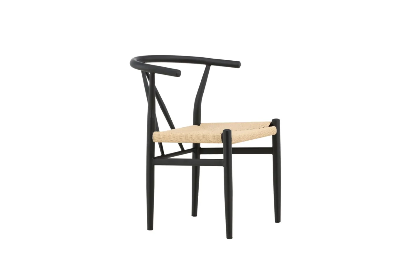 Fjôrd Eetkamerstoel Alfons Zwart/Beige Touw