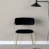 Fjôrd Eetkamerstoel Arrow Zwart Velvet & Goud Onderstel