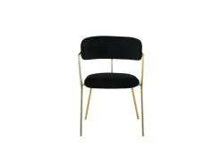 Fjôrd Eetkamerstoel Arrow Zwart Velvet & Goud Onderstel