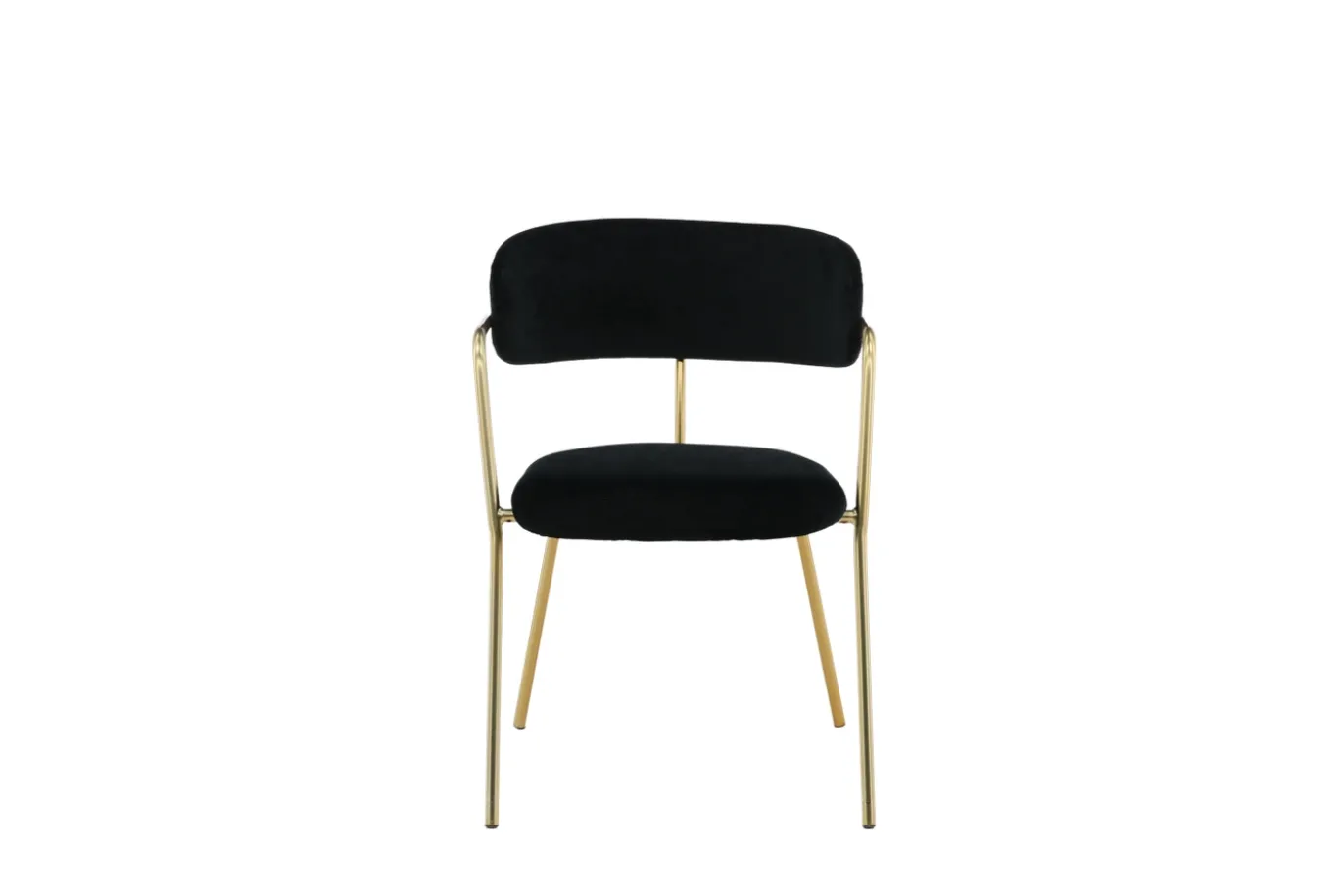 Fjôrd Eetkamerstoel Arrow Zwart Velvet & Goud Onderstel