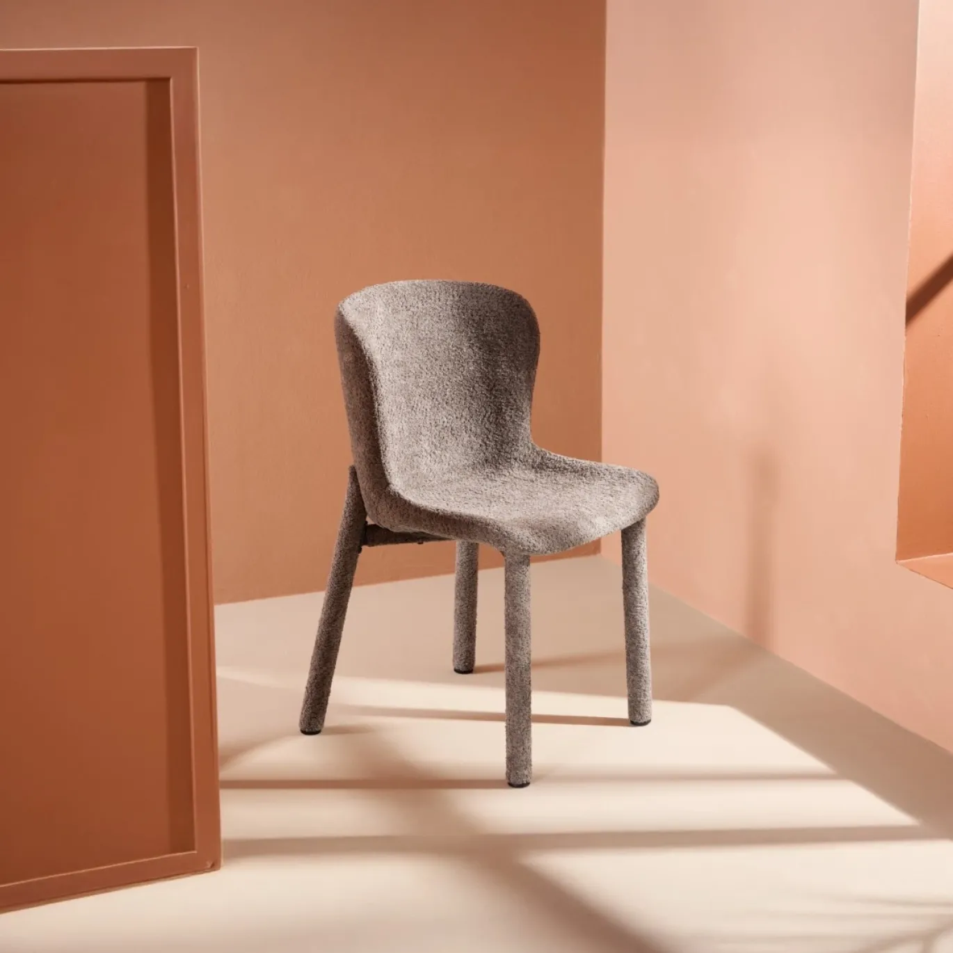 Fjôrd Eetkamerstoel Astoria Bruin Bouclé