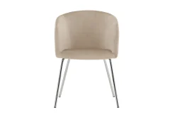 Fjôrd Eetkamerstoel Berit Beige Velvet/Chrome
