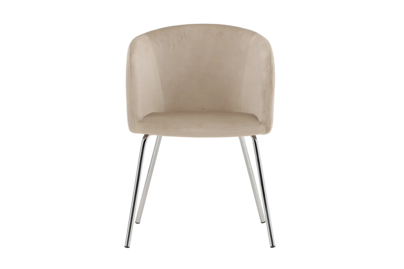 Fjôrd Eetkamerstoel Berit Beige Velvet/Chrome