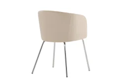 Fjôrd Eetkamerstoel Berit Beige Velvet/Chrome